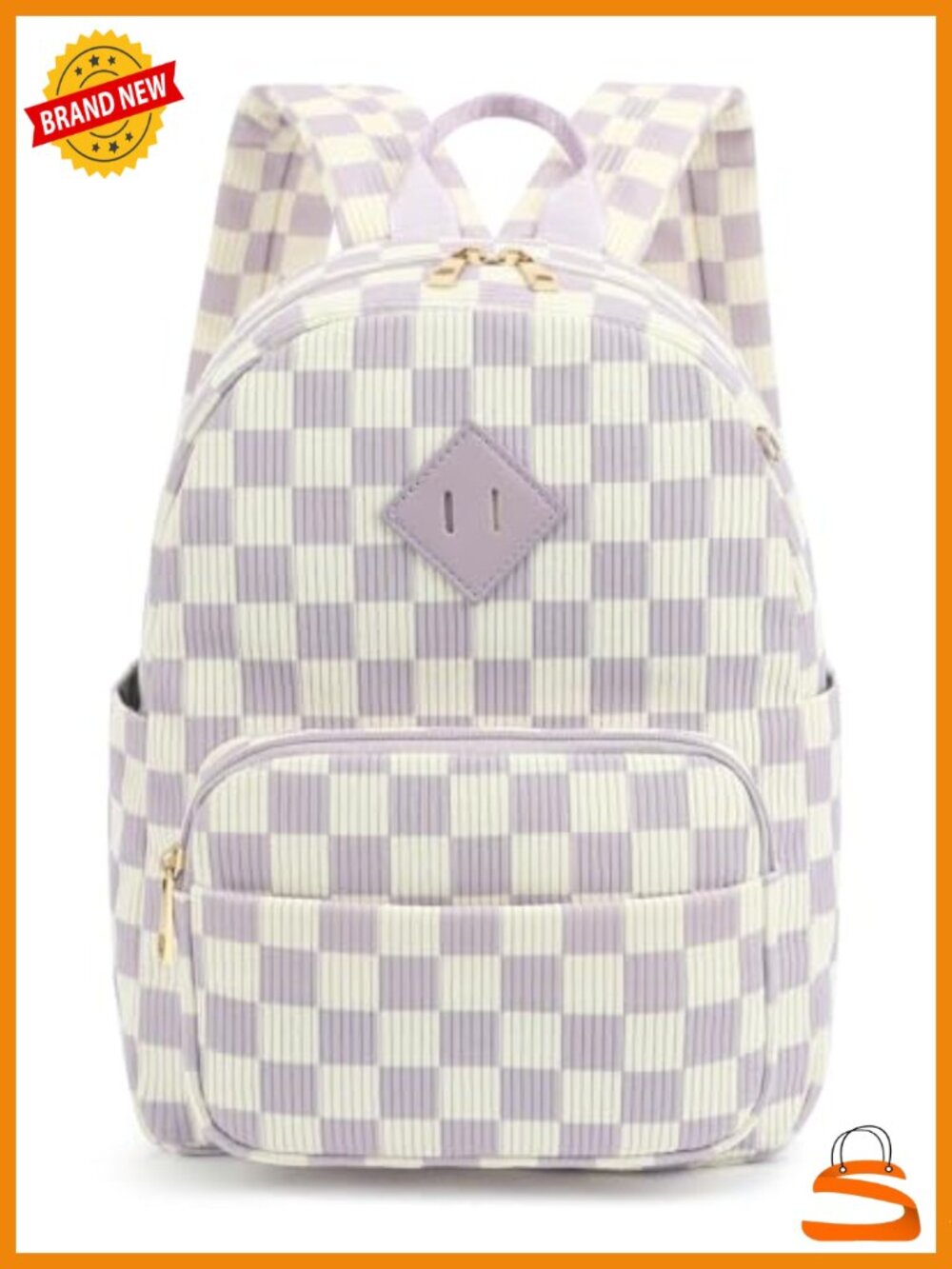 Corduroy Mini Backpack Purse, Lightweight Daypack for Travel, Adjustable Strap